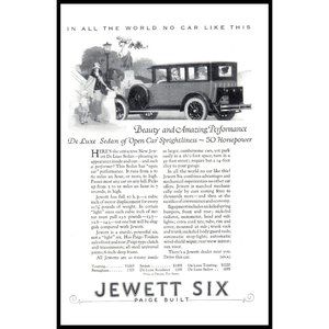 1924 Jewitt Six Sedan Vintage Print Ad Mother Daughter Dress Wall Art Photo